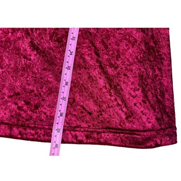 Teddi Petite Dress Womens Burgundy Red Velvet Witchcore Goth Vampire 90s Vintage - Picture 7 of 9